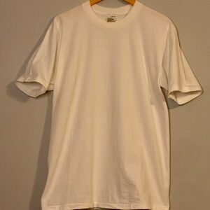 Vintage Sears Sanfor Knit White Tee Size L